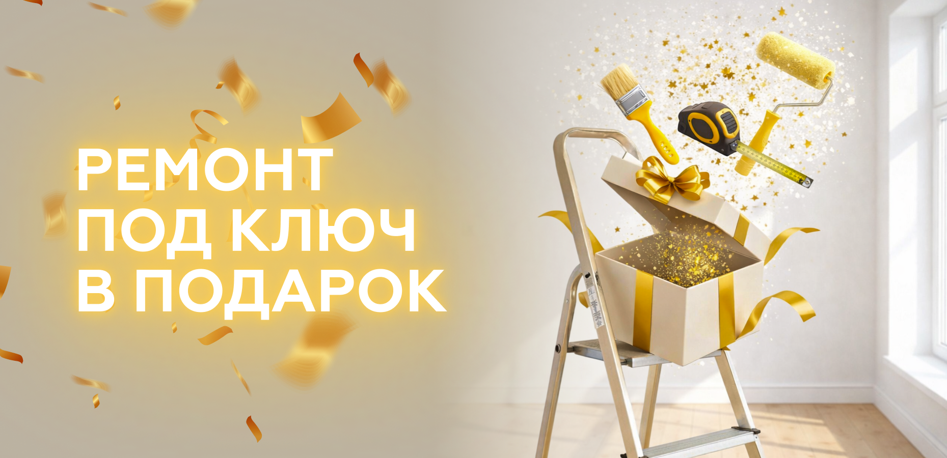 Ремонт под ключ в подарок!