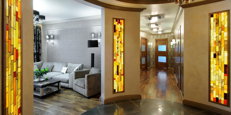 Цветное стекло Цветное стекло в квартире